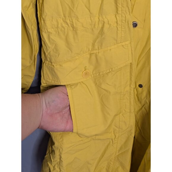 Eileen Fisher Citrn Hooded Anorak Coat 1X Lightweight Organic Cotton/Nylon Rain - Picture 14 of 16